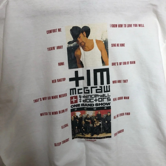 Vintage Y2K TIM MCGRAW 2003 Concert Tour Country graphic t Shirt - Picture 6 of 10